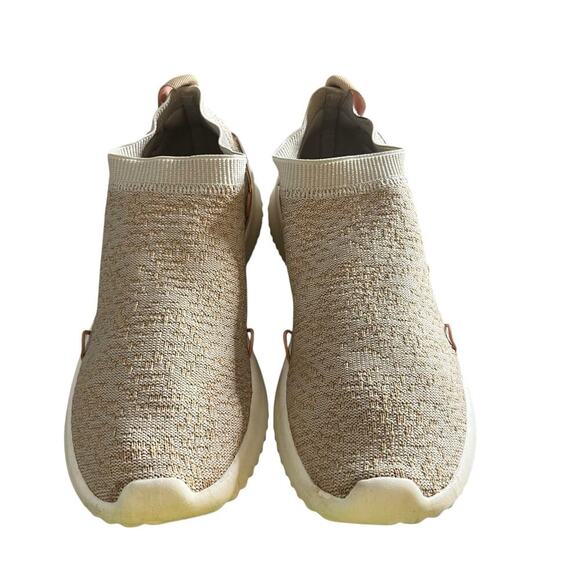 ADIDAS Sock Sneaker Women's Size 8.5 Cloudfoam Running Shoe EE9100 Beige Pink - Picture 3 of 13